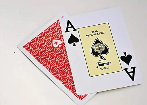 Карти гральні Fournier EPT 100% Plastic Jumbo Index (red) (10018440-1) - фото 3