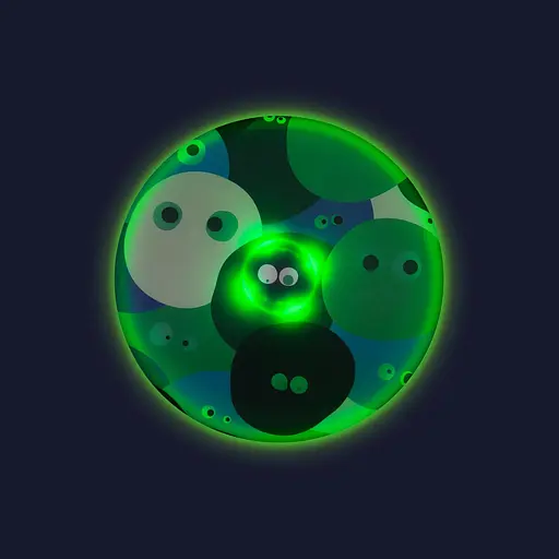 Фрісбі Waboba Wingman UFO Космічні мордашки 15 см з підсвіткою (2986096054289) - фото 2