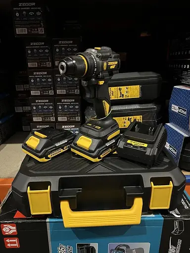 Шуруповерт профессиональный бесщеточный аккумуляторный Zegor CDPP-21BL/21В/70 Нм/две скорости/2 батареи 21В 2Ач/реверс/подсветка/кейс - фото 2