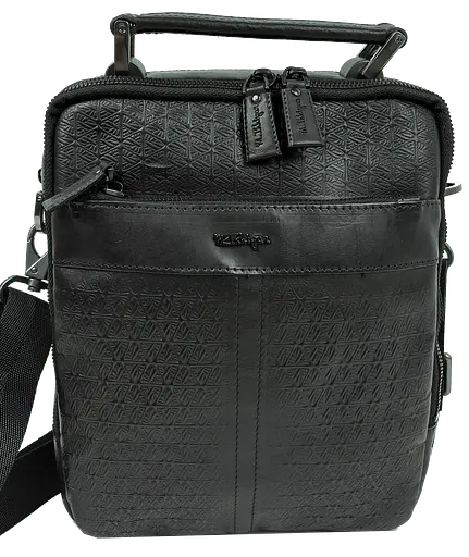 Кожаная мужская сумка, барсетка черная Mykhail Ikhtyar sum0028764 - фото 1