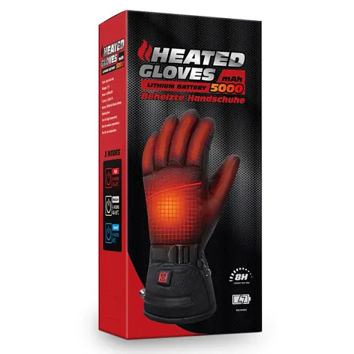 Перчатки с подогревом на аккумуляторах до 50 градусов Movtotop 5000 mAh, размер L Black - фото 2