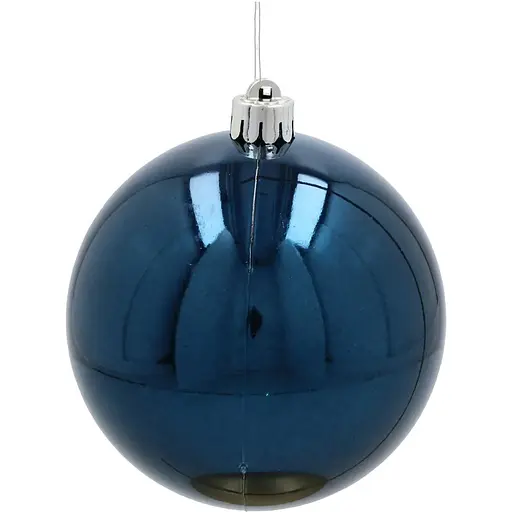 Комплект елочных шариков Chomik пластиковые 10 см синие 4 шт. (GIF3917) - фото 3