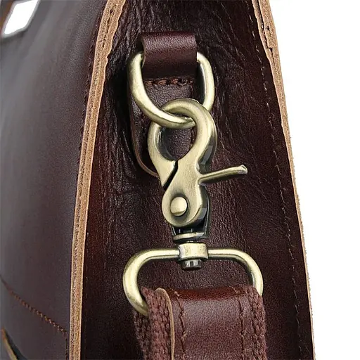 Кожаная сумка-папка John McDee большой размер 35х28х5.5 см sum0028324 - фото 8