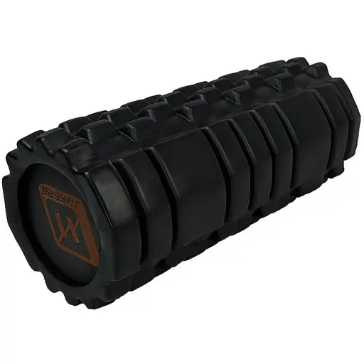 Массажный ролик EasyFit Solid Roller v.1.1s 33 см черный (EF-2050-Bk) - фото 1