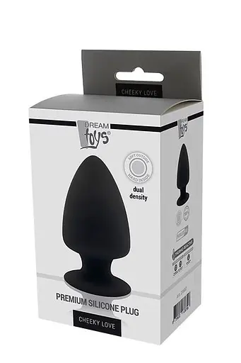 Анальна пробка Cheeky Love Premium Silicone Plug M 11 см (чорний) - фото 3