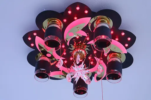 Люстра "космос" на 6 лампочек с подсветкой VALESO V 70118-5+1-500