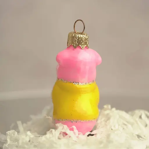 Ялинкова прикраса Санта Шоп Новорічна свинка скло (4820001154955) - фото 3