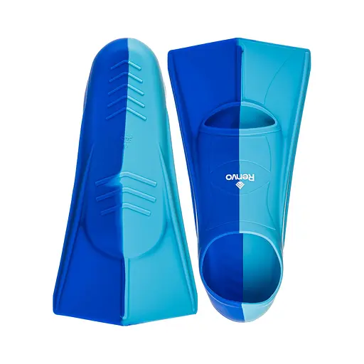 Короткі ласти для тренування в басейні Renvo Frio із закритою п'ятою синій блакитний розмір 27-29 (SF100-46 27-29) - фото 5