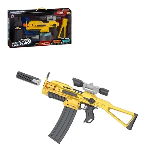 Бластер Blaster Shots з оптичним прицілом, глушником і 40 м'якими патронами