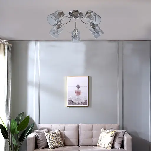 Люстра стельова Brille в спальню E27 60W CH (LK-690C/5) - фото 8