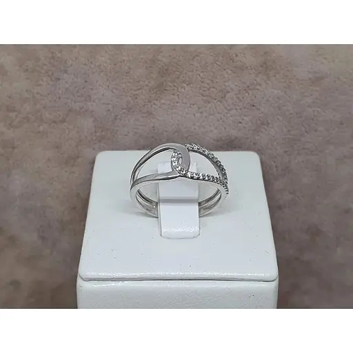 Серебряное кольцо Агни СКРИН с фианитами. 1134/1Р-CZ 16,5 - фото 4