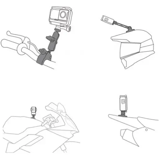 Крепление на шлем и на руль AC Prof BUNDLE-428C-2 для Insta360/GoPro (143681) - фото 4