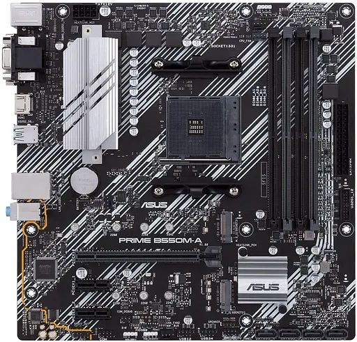 Материнская плата ASUS PRIME B550M-A (Prime B550M-A) (Socket AM4, AMD B550, Micro-ATX) - фото 1