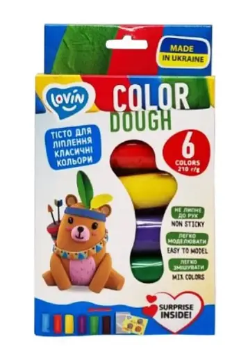 Набір для ліплення з тістом, 6 кольорів, TM Lovin