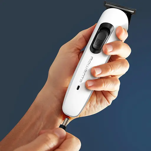 Триммер Rowenta Trim & Style, для бороды, носа, усов и головы, сеть+акум., насадок-7, сталь, белый - фото 9