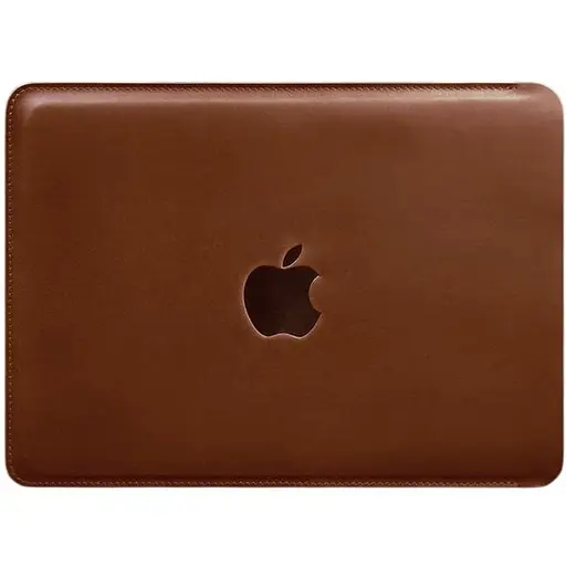 Кожаный чехол BlankNote для MacBook 14 дюйм Светло-коричневый Crazy Horse - фото 1