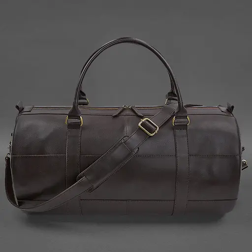 Шкіряна сумка Harper MAXI темно-коричнева краст - фото 7