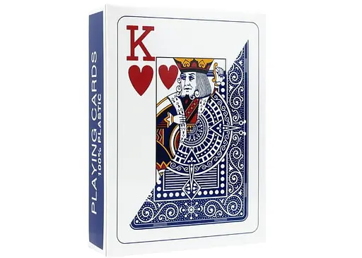Карти гральні Modiano Texas Poker 100% Plastic 2 Jumbo Index (blue) (ВР_КИМТППБ) - фото 2