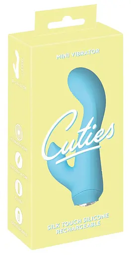 Вібратор-кролик Cuties Mini 13.7 см блакитний - фото 10