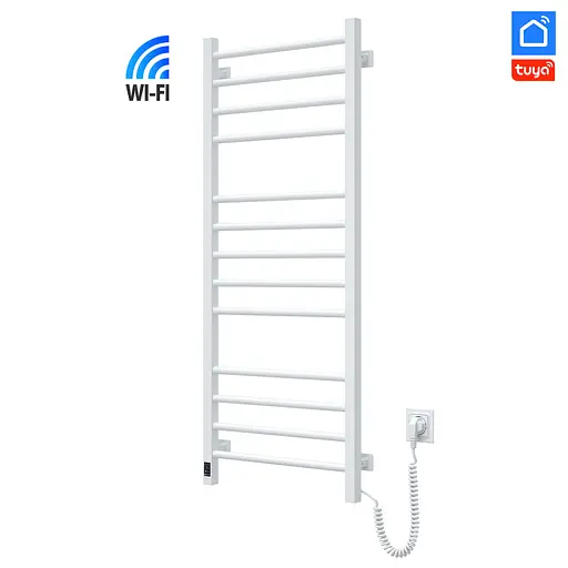 Электрический полотенцесушитель Navin Классик Квадро 500x1200 Sensor с Wi-Fi, правая, белая 12-112033-4880, Белый, Правое, Электронный - фото 3