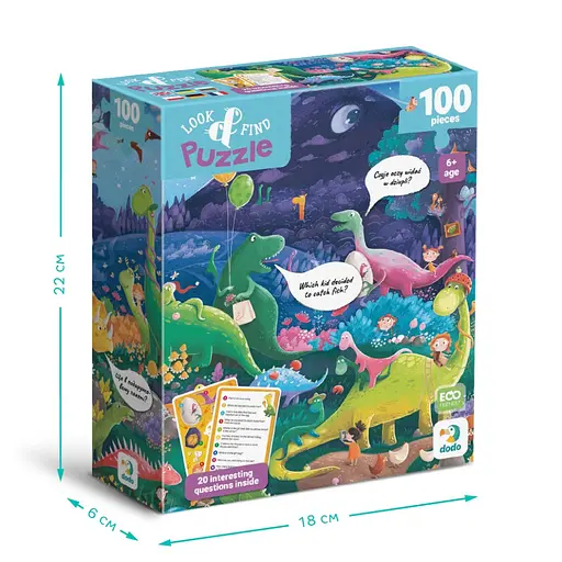 Дитячий пазл Шукай та знаходь "Країна динозаврів" DoDo Toys 300669, 100 елементів - фото 6