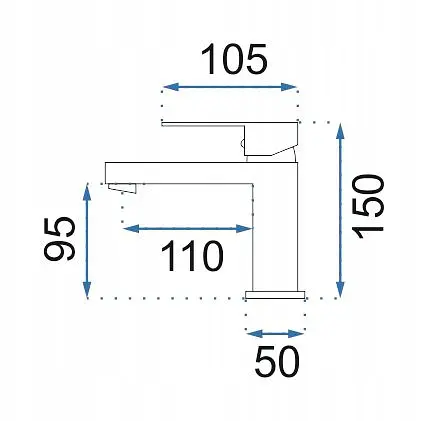 Змішувач для умивальника Rea Fenix ​​low black чорний низький REA-B7894 Чорний - фото 4