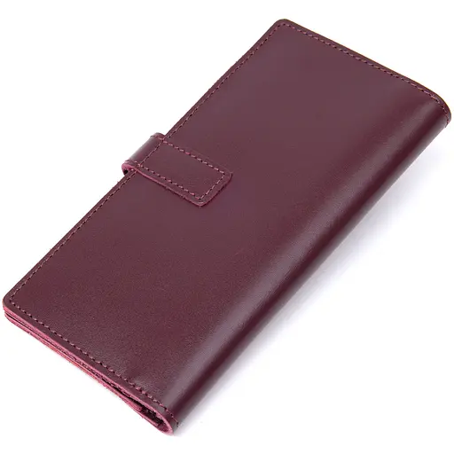 Женское кожаное портмоне Grande Pelle 9х18х1.5 см acs0018759 - фото 2