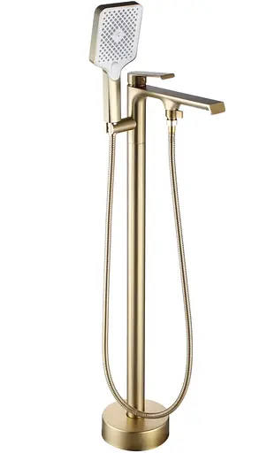 Змішувач для ванни Rea Hass brushed gold підлоговий REA-B6404 Золотий - фото 1