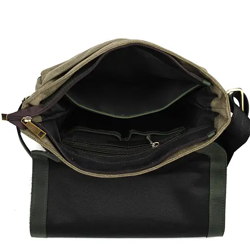 Чоловіча шкіряна сумка через плече TARWA 30х32х7.5 см sum0025786 - фото 2