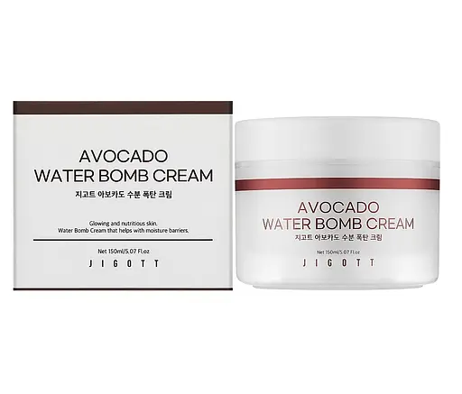 Увлажняющий крем для лица Авокадо Avocado Water Bomb Cream Jigott 150 мл - фото 2