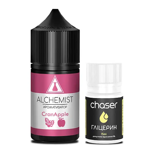 Набор компонентов для самозамеса солевой заправки ALCHEMIST 30 мл Cran Apple Яблоко Клюква, 0-50 мг (18086) - фото 2