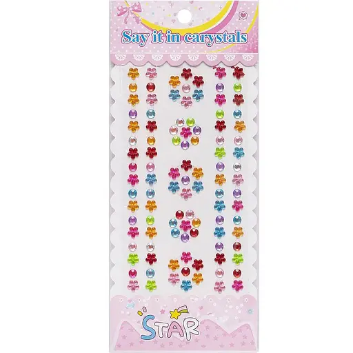 Наклейка камни "Звездочки" Bambi XY-005 для авто, ноутбуков, телефонов Вид 2 - фото 1