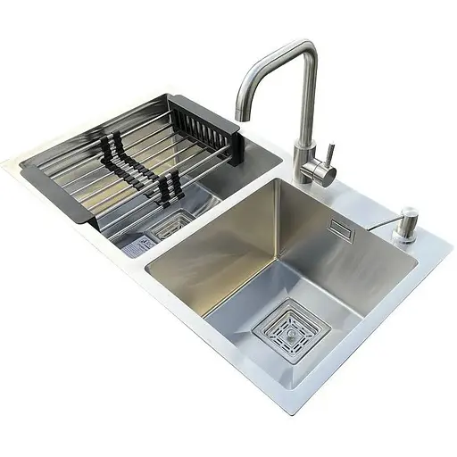 Комплект мийка + змішувач Romzha Arta Nova U-730D (B) - фото 1