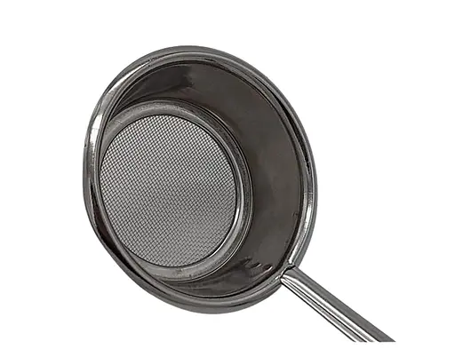 Шумівка-сито з нержавіючої сталі з ручкою 29.5 см, Kitchen Master Сріблястий 87318 - фото 4