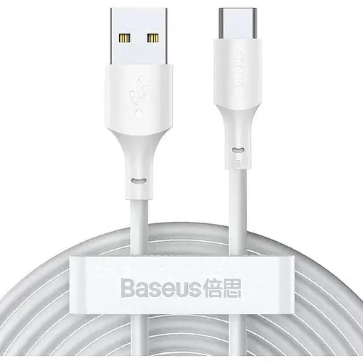 Кабель Baseus Simple Wisdom Data Cable Kit USB to Type-C 5A 2PCS / Set 1.5 м Белый