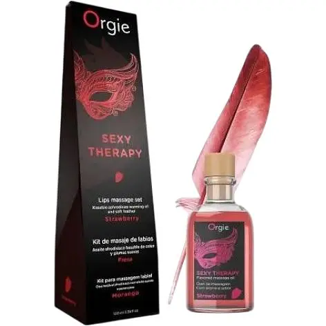 Масажна олія Orgie Lips Massage Kit полуниця, 100 мл