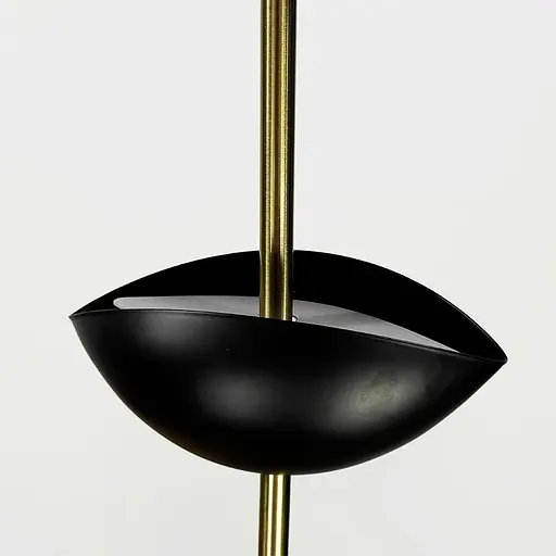 Дизайнерский светильник в черном корпусе с латунной трубкой Ø 60 см | Line F | Ст. MJ09-600 BK - фото 4