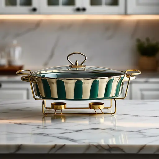 Марміт порцеляновий настільний овальний 1.5 літра мармітниця з підігрівом Yiwu JY-6