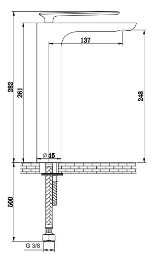 Змішувач для умивальника Kohlman Experience Black Matt високий QB170E-B Чорний матовий - фото 2
