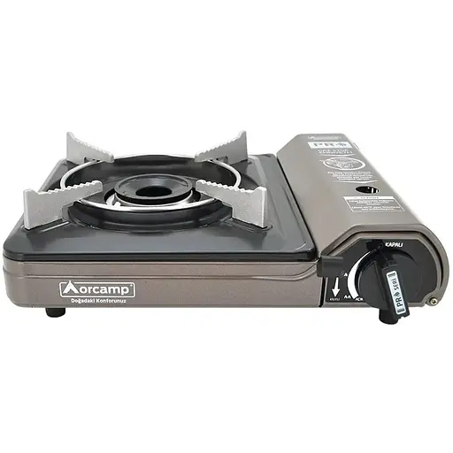 Плита газова портативна Voltronic Aorcamp CK-505 під газові балони бутан та пропан-бутан Black Case