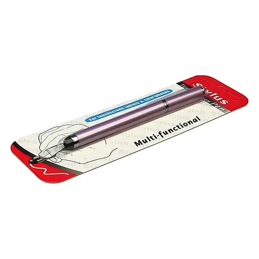 Стилус емкостный, с шариковой ручкой, металлический, сиреневый - фото 3