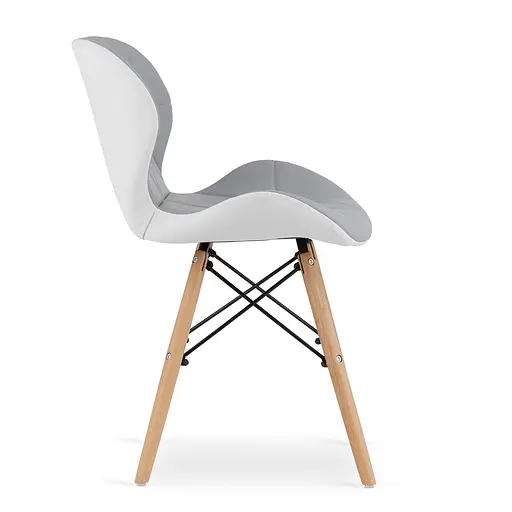 Кресло Leobert Lago White-Gray (эко-кожа) - фото 5