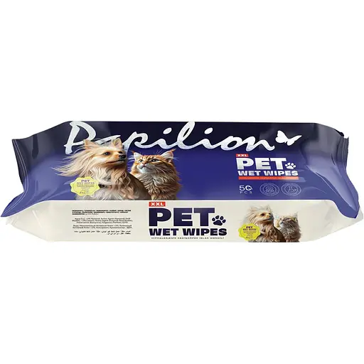 Влажные салфетки Papilion по уходу за домашними животными 50 шт.