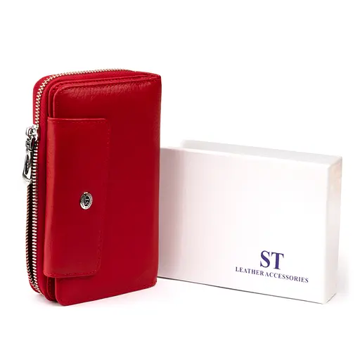 Кожаный женский кошелек ST Leather 19х9.5х2.5 см acs0015405 - фото 7