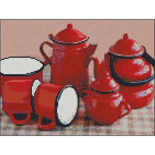 Алмазна мозаїка Strateg Сервіз 30х40 см без підрамника (ZAV3040-20) - фото 1