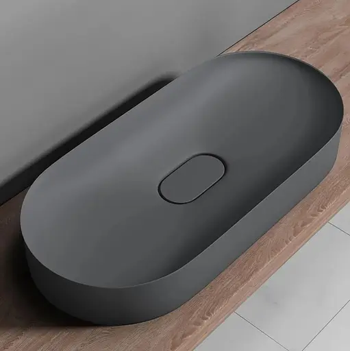 Умивальник Rea Iris 71 grey matt накладний REA-U4306, Сірий - фото 4