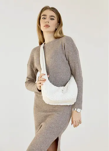 Женская сумка Sambag HOBO S DOLLY Белая 30 х 13 х 8 см (53100808) - фото 1