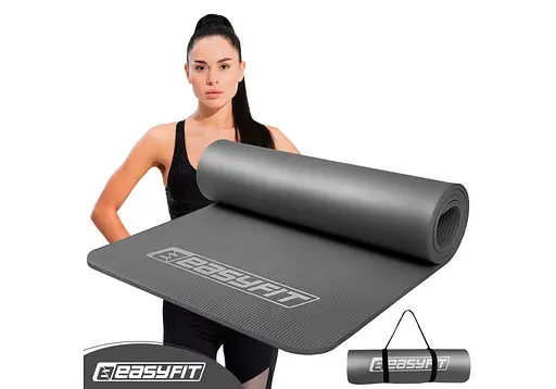 Коврик для фитнеса и йоги EasyFit NBR 10 мм Серый (EF-1919-GY) - фото 1