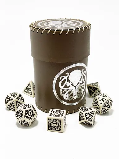Настольная игра Планета Ігор Чаша для кубиков Ктулху (коричневая) (Dice cup Cthulhu brown) (pi-dc002) - фото 4