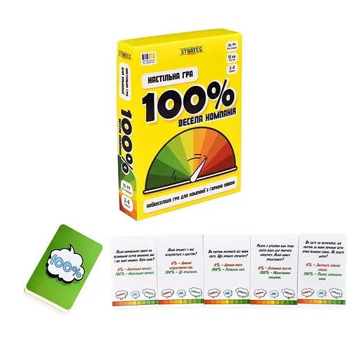 Настільна гра Strateg Весела компанія 100% 30949 110 карток - фото 2